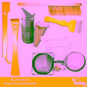 Actiasbee Beekeeping Tool Kit – Bee Smoker, Hive Tools, 20L Honey Settling Tank, Hive Brush & Uncapping Fork – Complete Apiary Equipment Bundle
